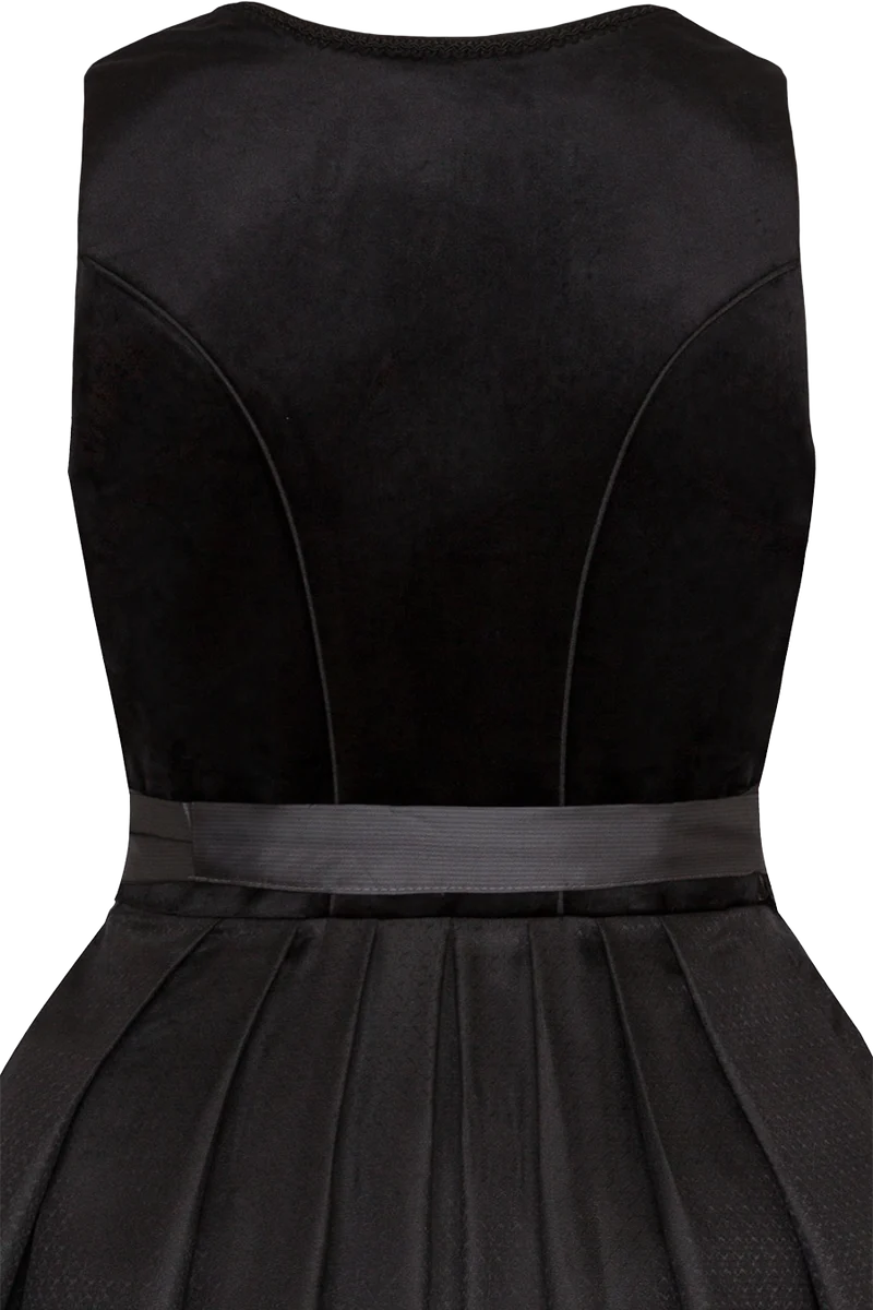 Mini-Samtdirndl mit eckigem Ausschnitt
