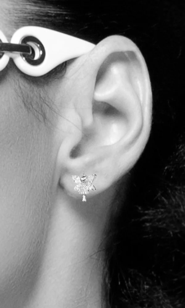 LUISIA Ohrstecker "Kleine Elfe" mit Zirkonia YG04279 - 925 Sterling Silber