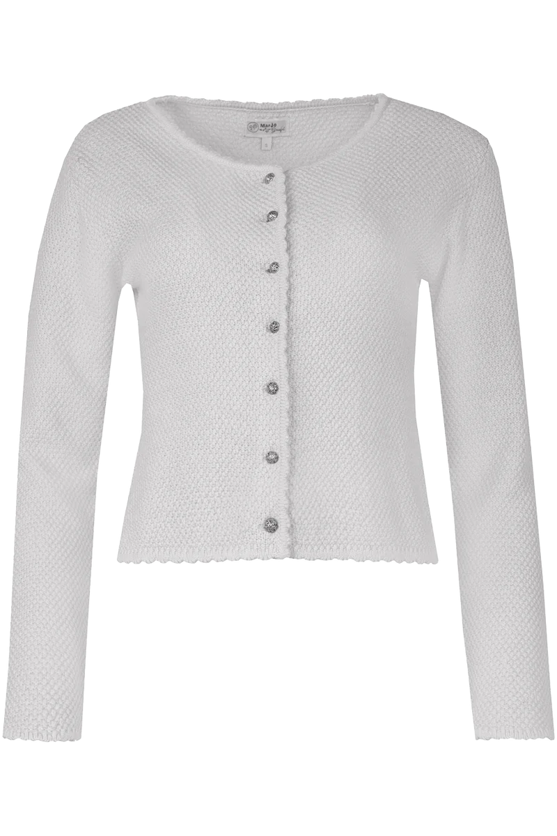 Dirndl-Strickjacke mit rundem Ausschnitt