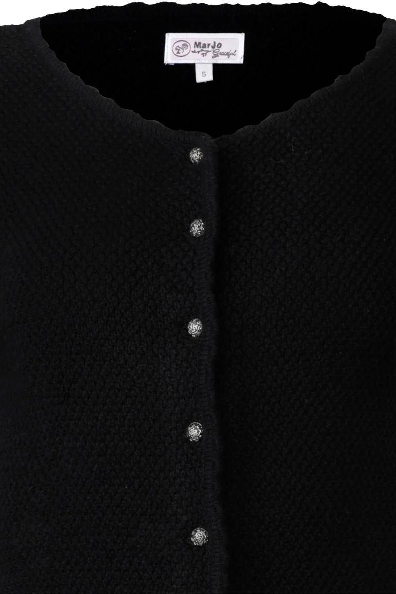 Dirndl-Strickjacke mit rundem Ausschnitt