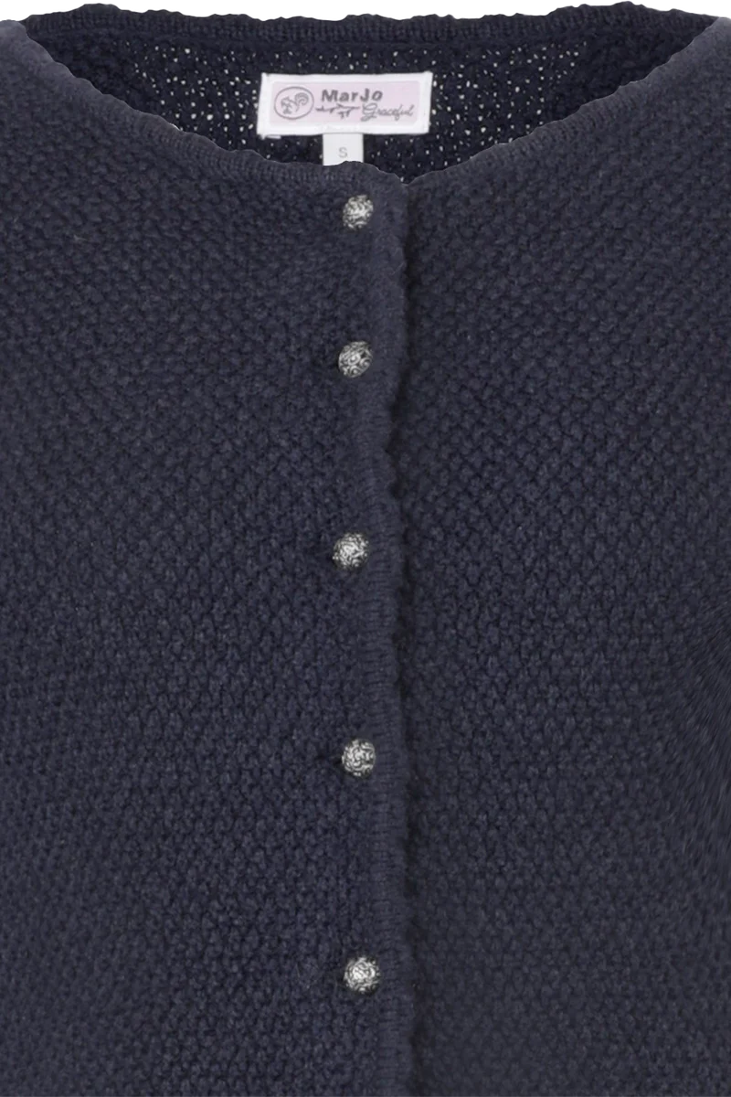 Dirndl-Strickjacke mit rundem Ausschnitt