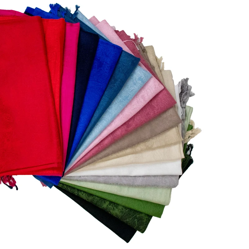 Halstuch aus Viscose - Stola Schal 185 x 70 cm | Hellblau