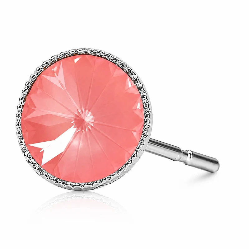 LUISIA® Solitär Ohrstecker "Joy" mit Kristallen von Swarovski® | Matt Flamingo