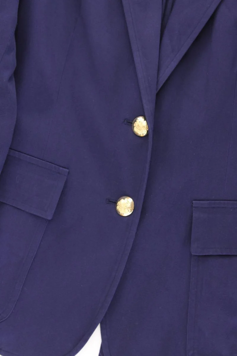 LAUREN Ralph Lauren Longblazer Gr. UK 10 (S) blau aus Baumwolle