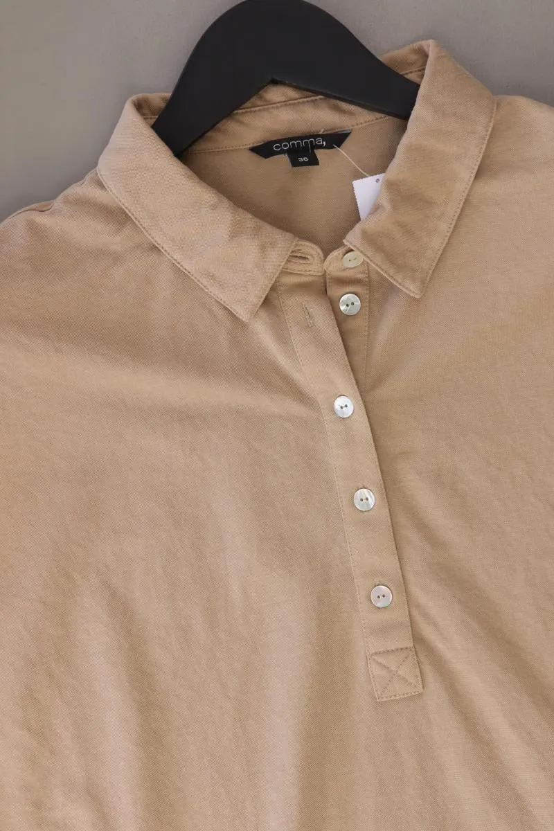 comma, Poloshirt Gr. 36 Kurzarm braun aus Viskose
