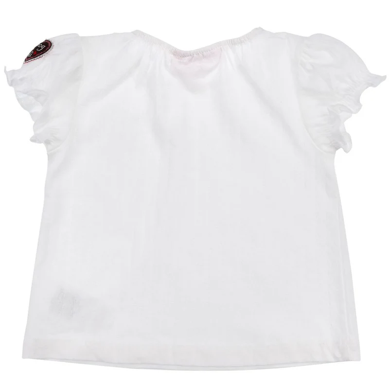 BONDI Baby Mädchen Halbarm Unterziehshirt Puffärmel 86756 | Weiß