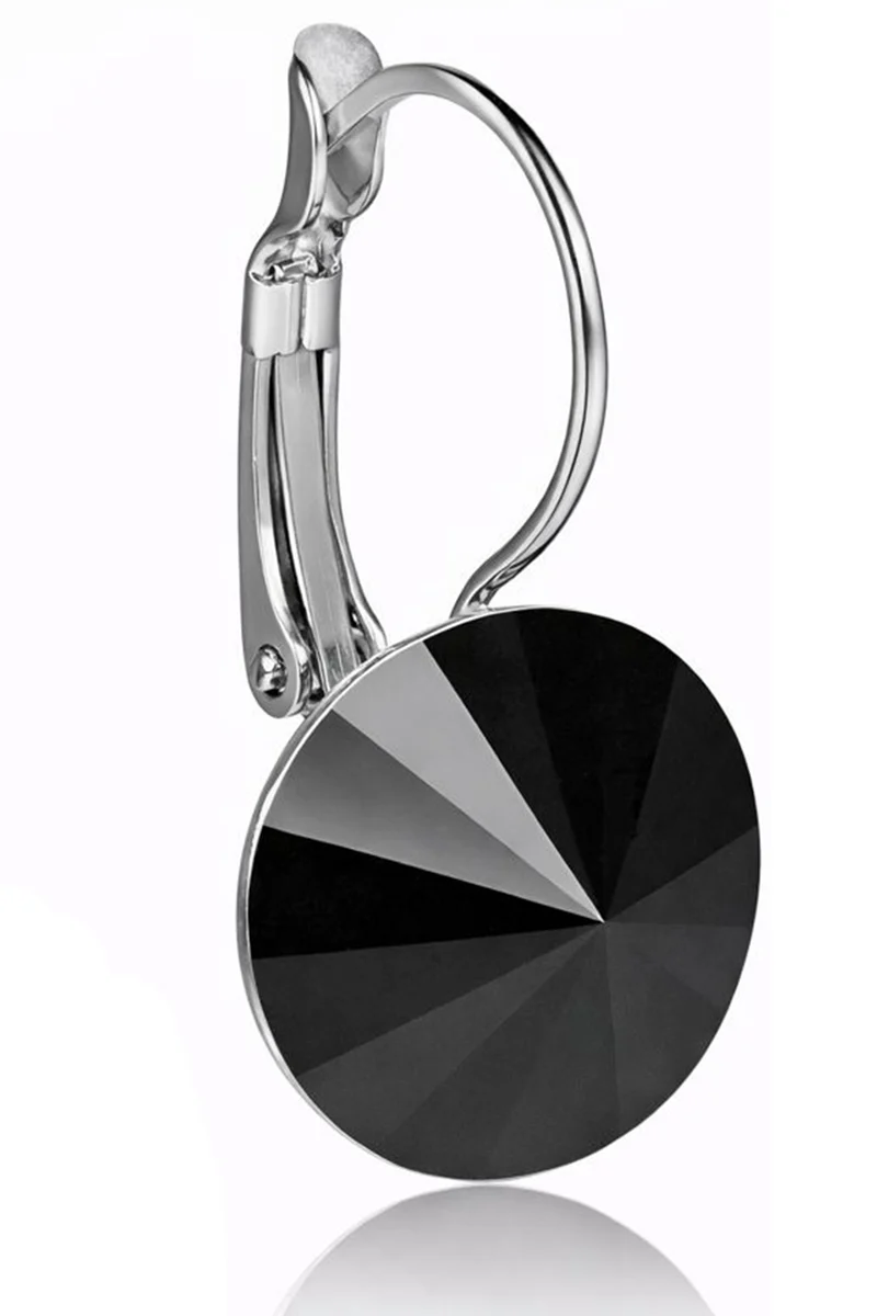 LUISIA® Ohrringe Rivoli mit Kristallen von Swarovski® 14 mm | Jet