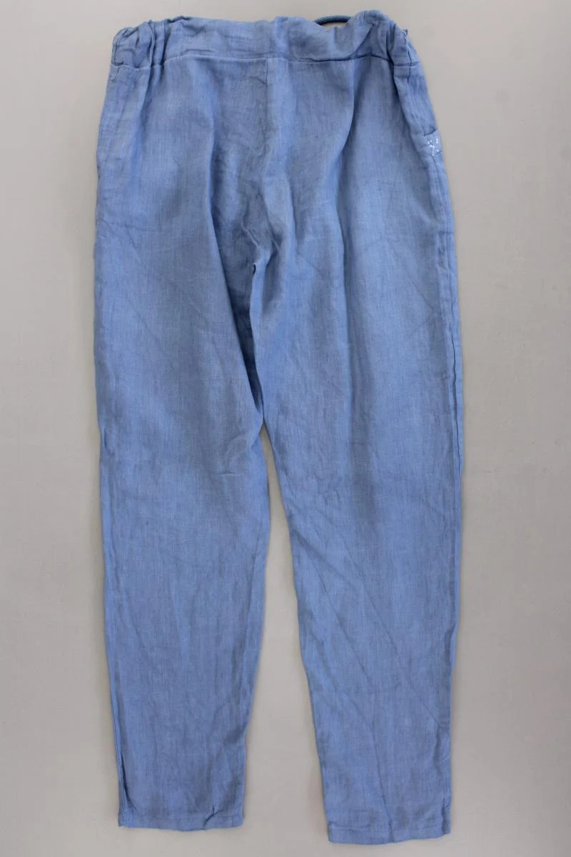 Leinenhose Gr. M mit Pailletten blau