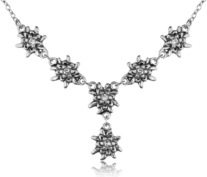 LUISIA® Edelweiß Collier Emilia mit Premium Kristallen | Crystal / Kristall