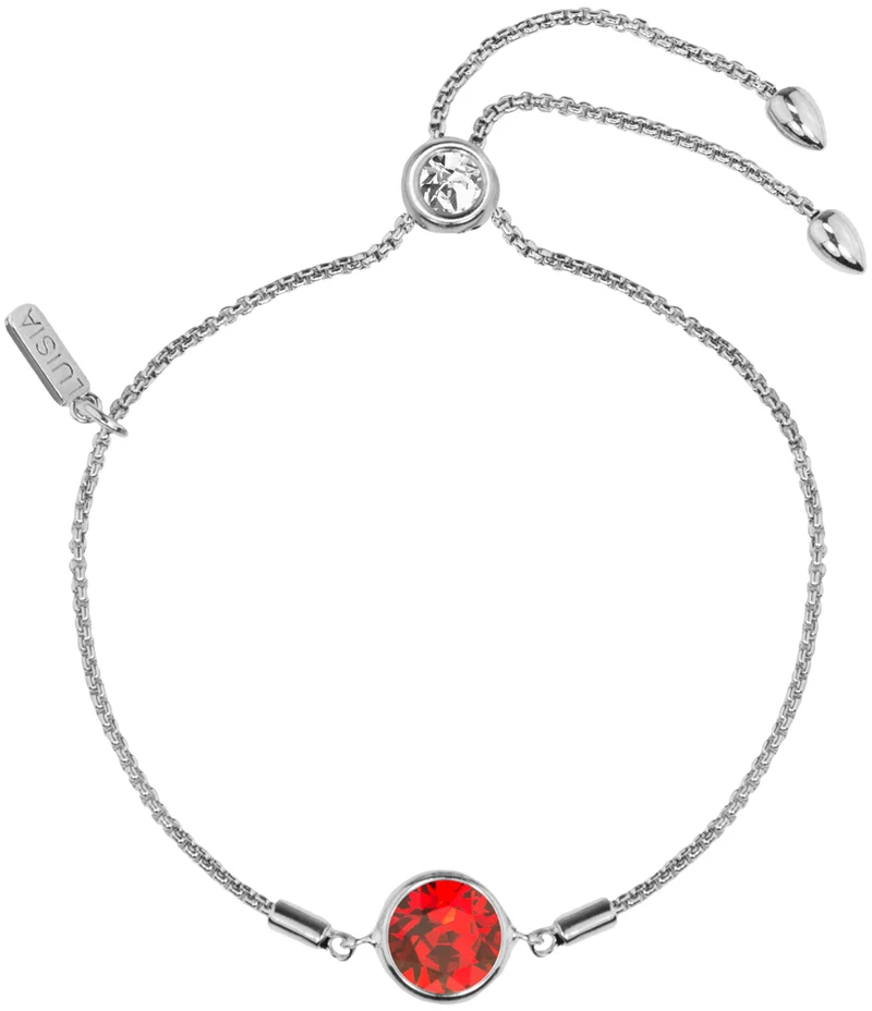 LUISIA® Armband "Ciri" mit Premium Kristallen - Silber / Light Siam