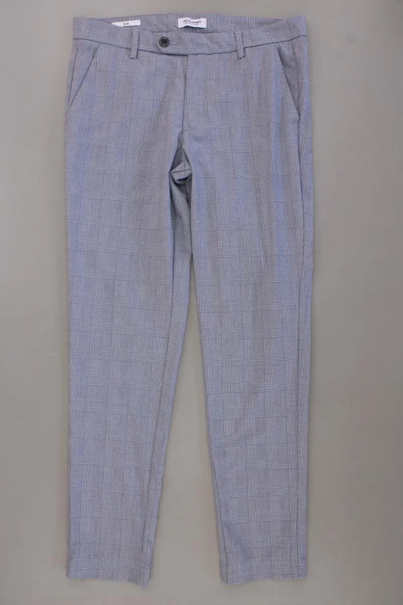 Jack & Jones Stoffhose für Herren Gr. W32/L32 kariert grau aus Polyester