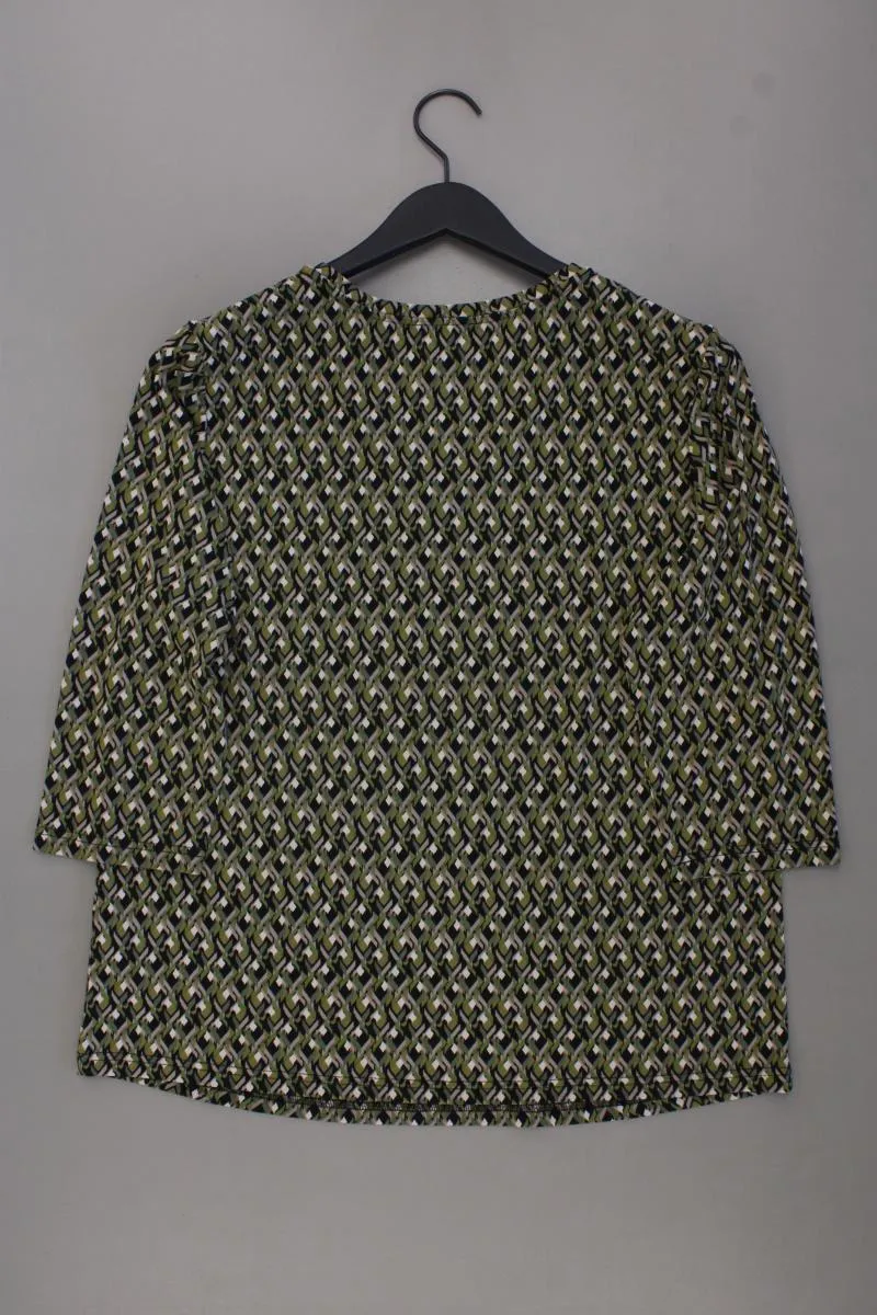 Helena Vera Printshirt Gr. 44 geometrisches Muster 3/4 Ärmel grün aus Polyester