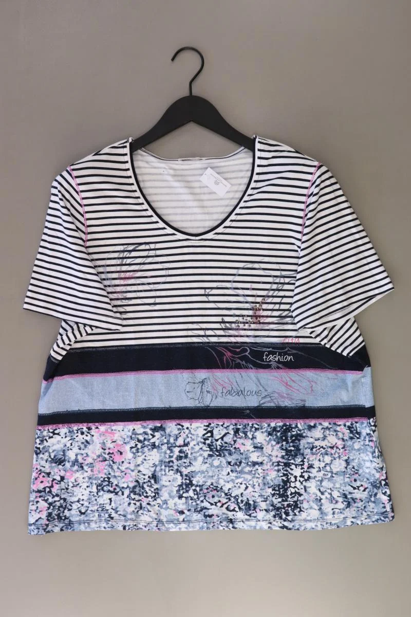 Bonita Ringelshirt Gr. XL gestreift Kurzarm blau aus Viskose