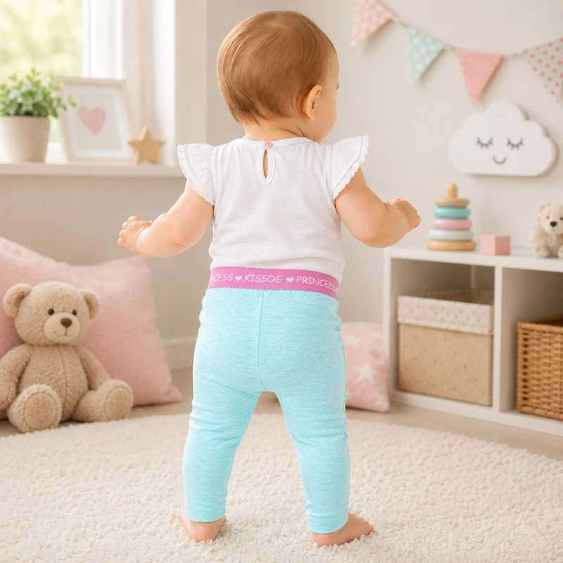BONDI Baby Kinder Leggings "Herzen" 86576 - Mint | Mädchen Hose