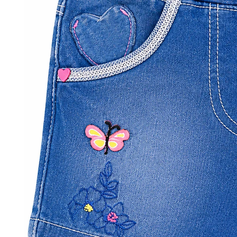 BONDI Baby Kinder Jeansshorts "Butterfly"- Blau 86584 | Kurze Jeans