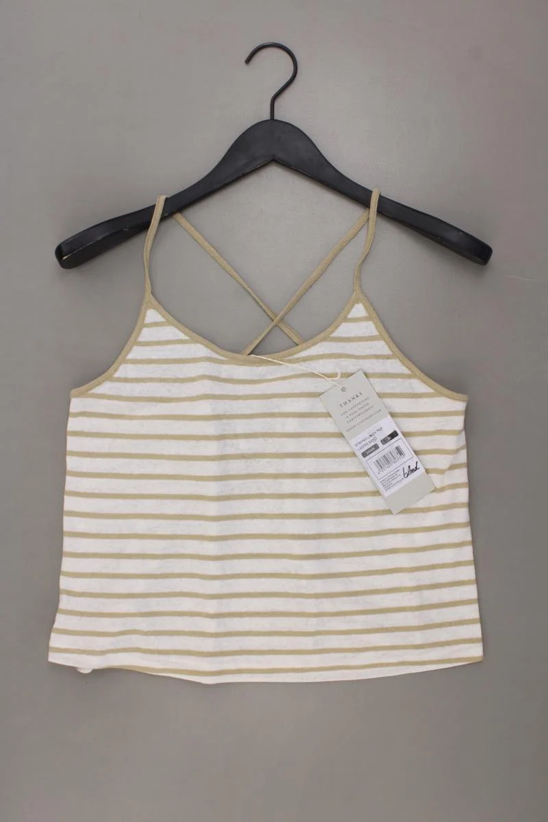 bleed Spaghetti-Top Gr. XL gestreift neu mit Etikett braun aus Baumwolle
