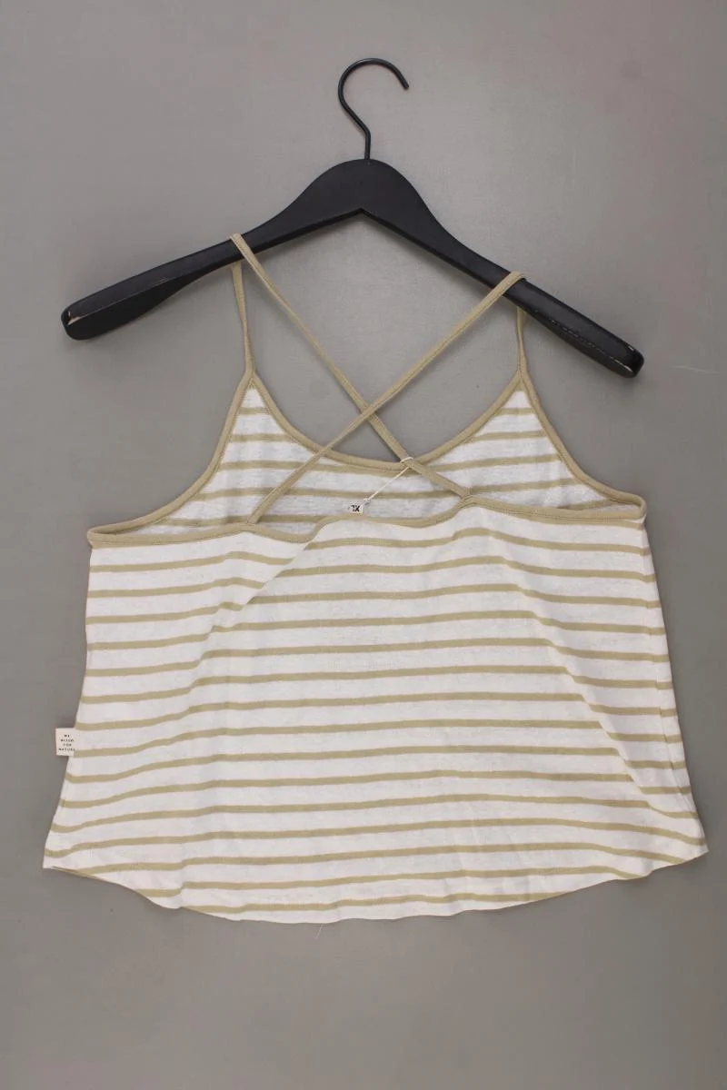 bleed Spaghetti-Top Gr. XL gestreift neu mit Etikett braun aus Baumwolle