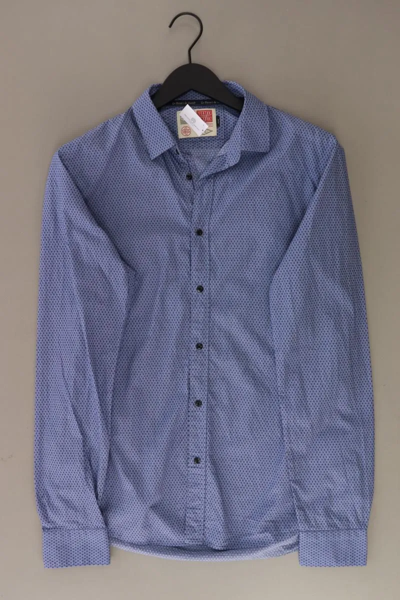 Scotch & Soda Langarmhemd für Herren Gr. L blau aus Baumwolle
