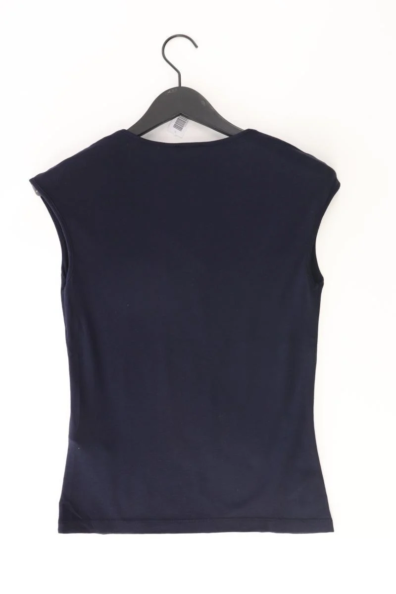 Street One Shirt mit V-Ausschnitt Gr. 36 Kurzarm blau aus Baumwolle