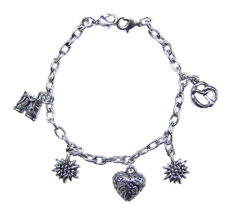 Dirndl Charivari Kette mit Herz