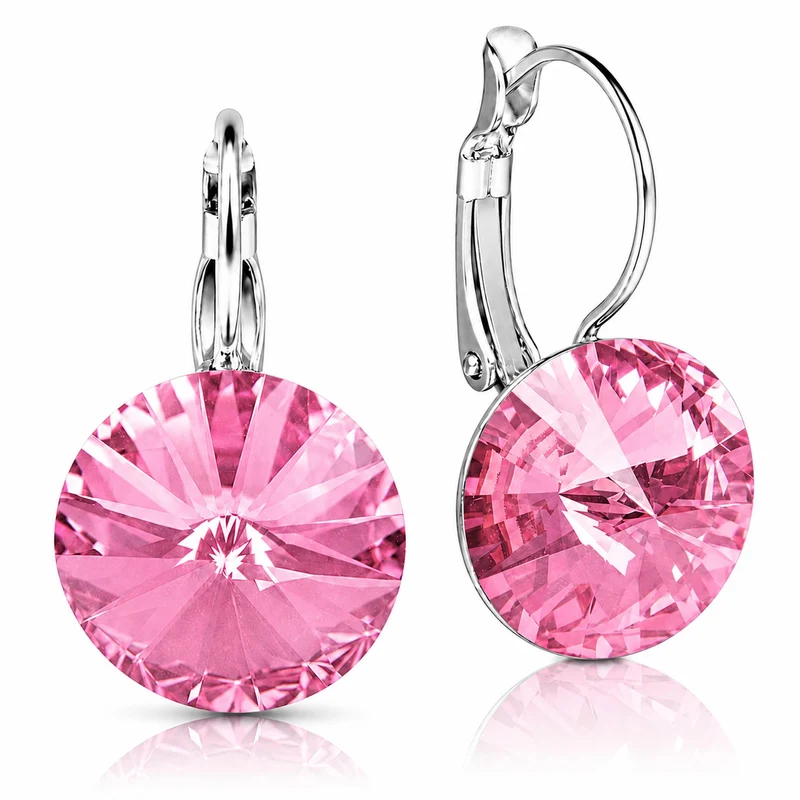LUISIA® Ohrringe Rivoli mit Kristallen von Swarovski® - 12 mm | Rosa