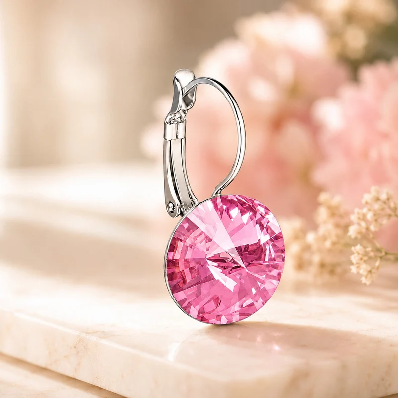 LUISIA® Ohrringe Rivoli mit Kristallen von Swarovski® - 12 mm | Rosa