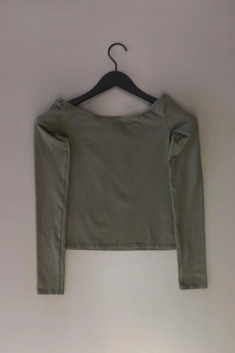 Weekday Cropped Shirt Gr. XS Langarm olivgrün aus Polyamid