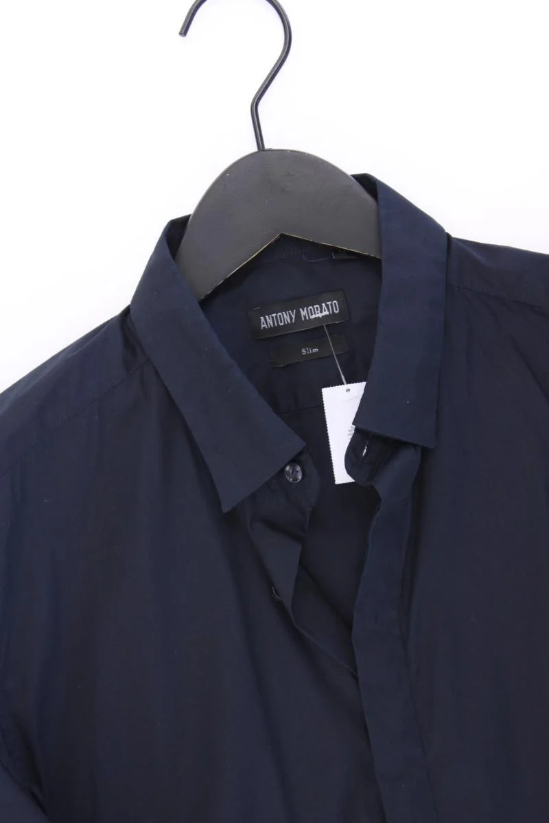 ANTONY MORATO Kurzarmhemd für Herren Gr. 48 blau aus Baumwolle