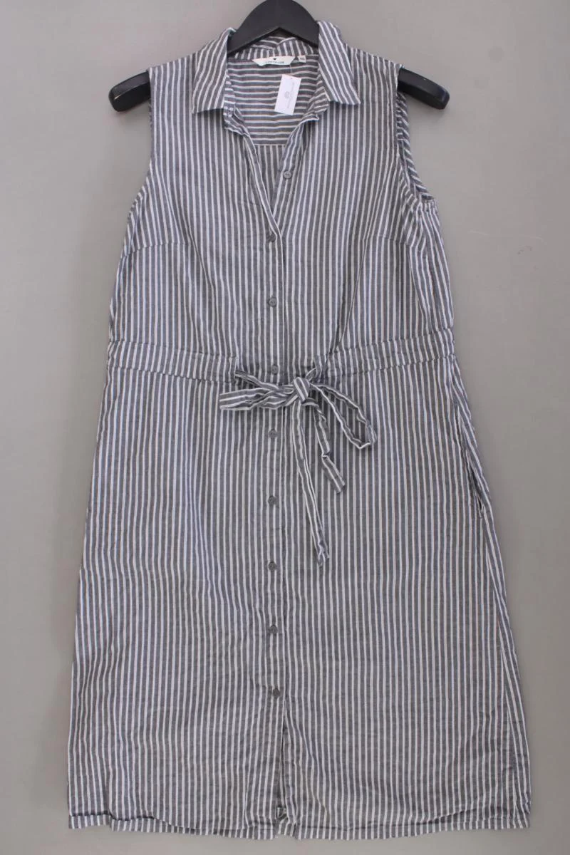 Tom Tailor Polokleid Gr. 40 gestreift Ärmellos grau