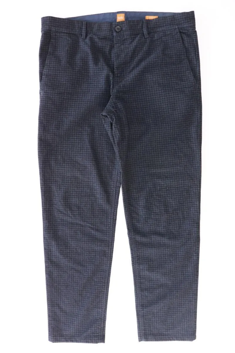 BOSS by Hugo Boss Chinohose für Herren Gr. 52 kariert blau aus Baumwolle