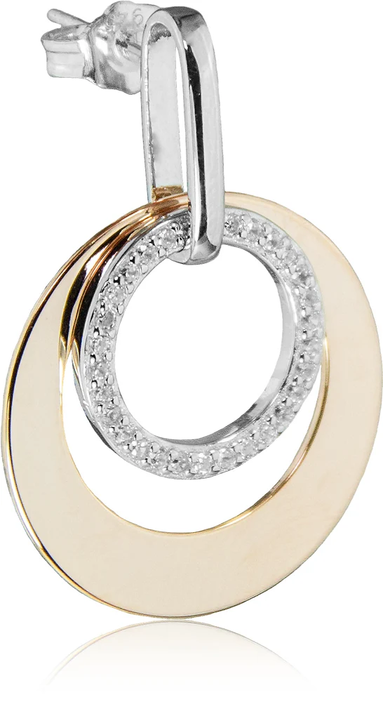 LUISIA Ohrhänger "Doppel Ring" in Roségold 79225 | 925 Silber Ohrringe