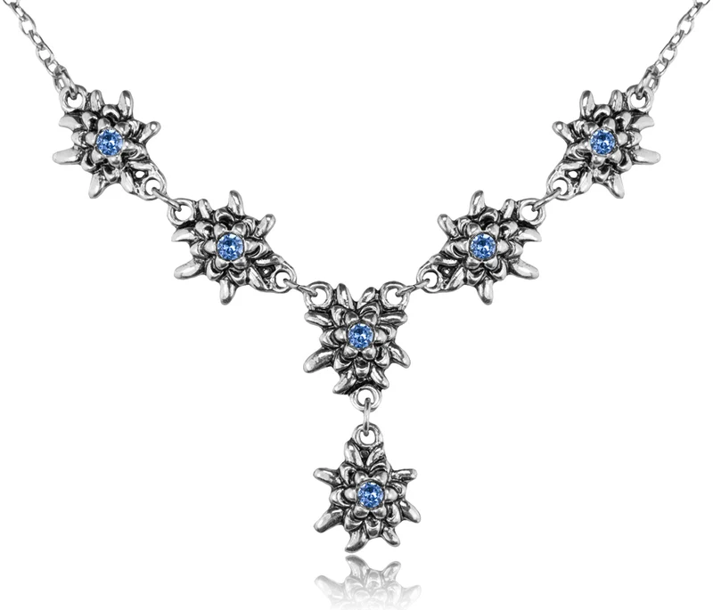 LUISIA® Edelweiß Collier "Emilia" mit Premium Kristallen | Safir / Royalblau