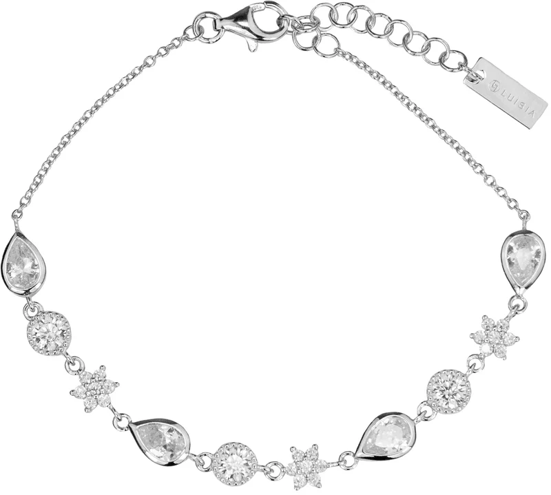 LUISIA Armband "Sterne und Tropfen" mit Zirkonia 66986 - 925 Silber Echtschmuck