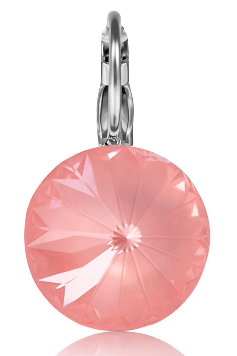 LUISIA® Ohrringe Rivoli mit Kristallen von Swarovski® 12 mm | Matt Flamingo
