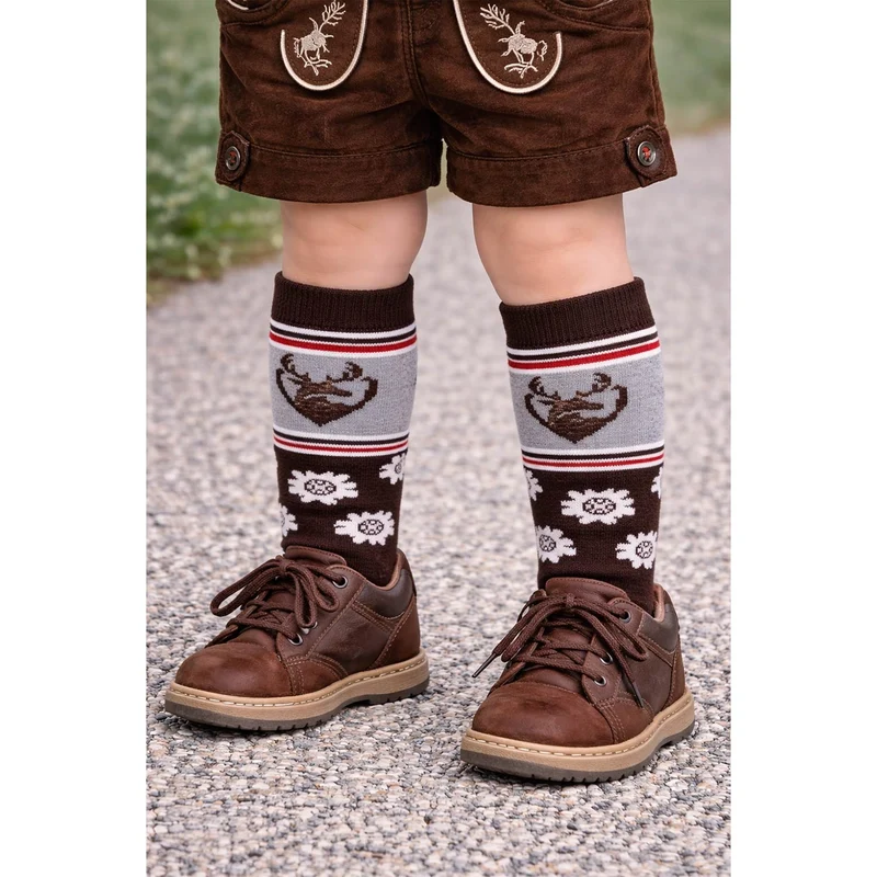 BONDI Baby Kniestrümpfe "Hirsch" 91730 | Grau - Socken