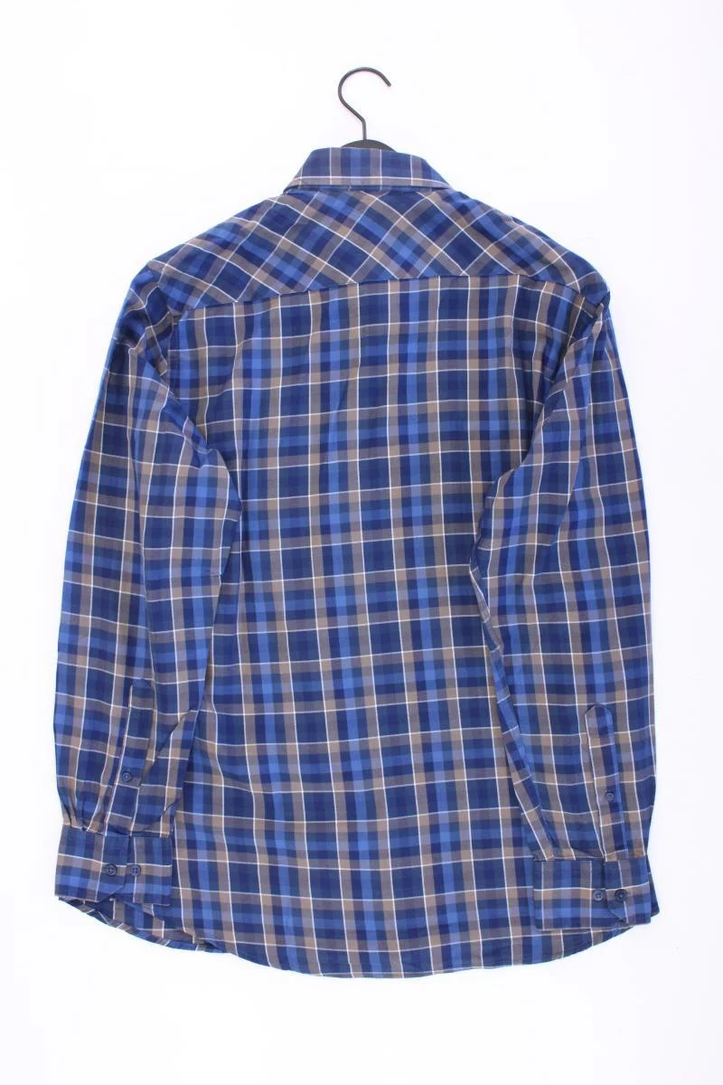 Strauss Karohemd für Herren Gr. Hemdgröße 41/42 kariert Langarm blau