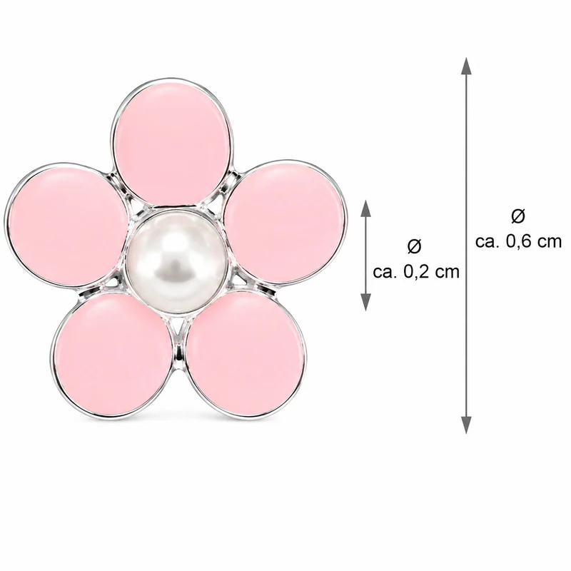 LUISIA® Ohrstecker "Blume" - 925 Sterling Silber | Rosa