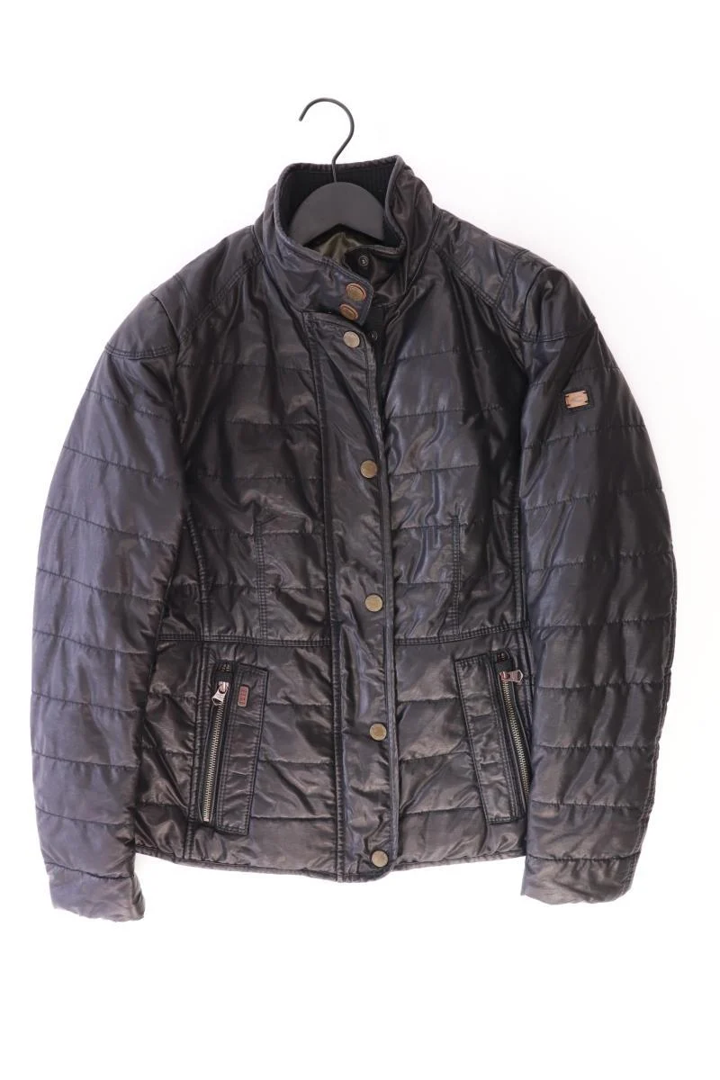 camel active Lange Jacke Gr. 38 schwarz aus Baumwolle