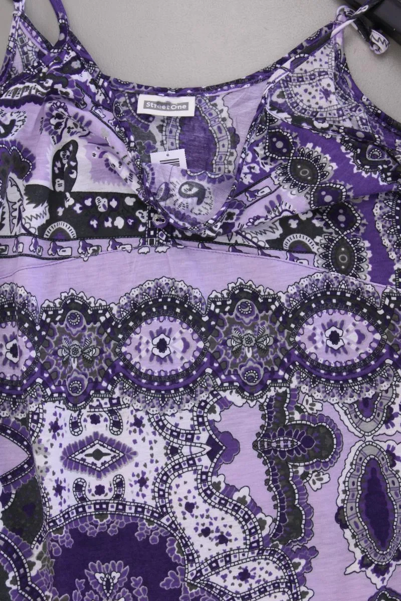 Street One Spaghetti-Top Gr. 38 mit Paisleymuster lila aus Polyester
