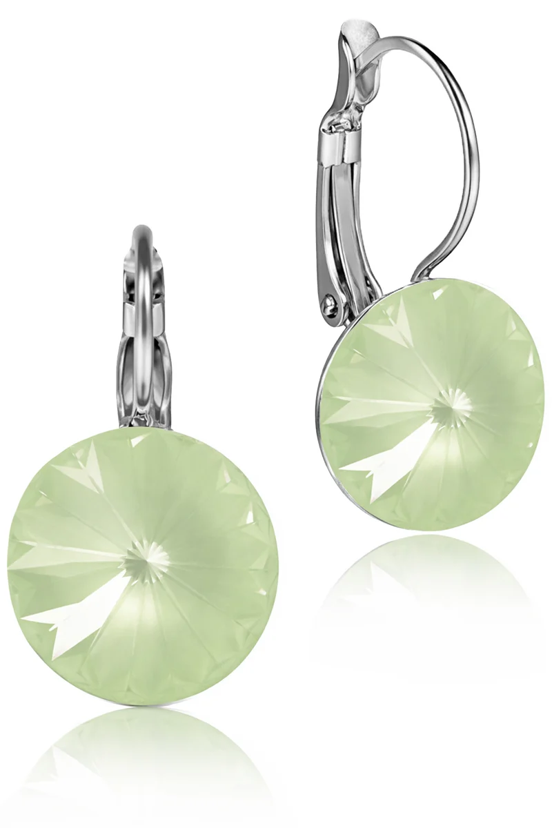 LUISIA® Ohrringe Rivoli mit Kristallen von Swarovski® - 12 mm | Matt Agave