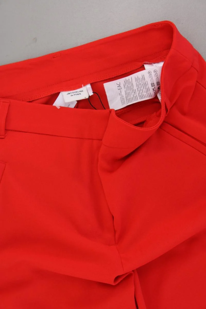 Jacqueline de Yong Stoffhose Gr. L neuwertig rot aus Polyester