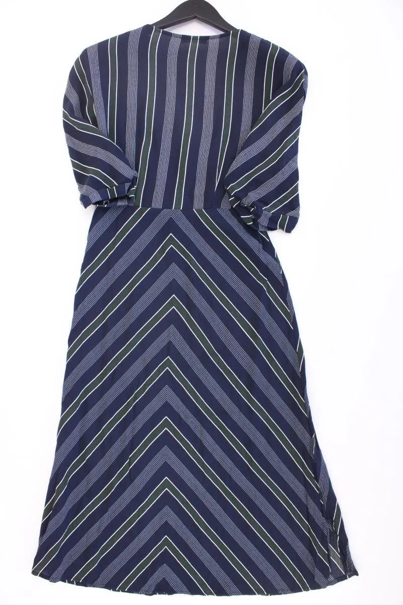 Mango Kurzarmkleid Gr. S gestreift blau aus Viskose