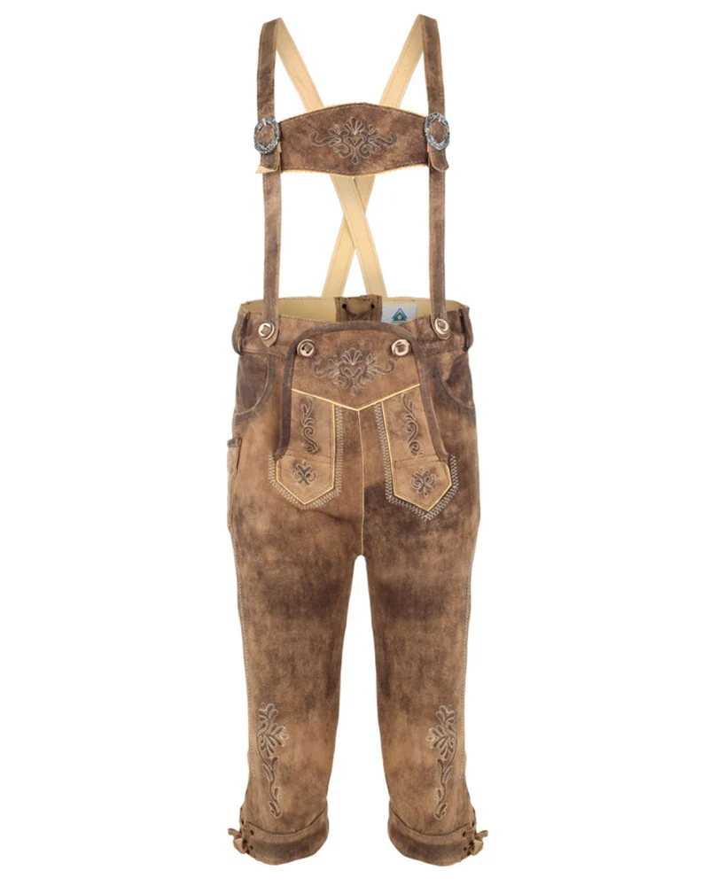 Isar-Trachten Kinder Kniebund Lederhose "Lukas" 51824 | Eiche