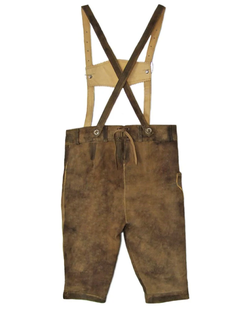 Isar-Trachten Kinder Kniebund Lederhose "Lukas" 51824 | Eiche