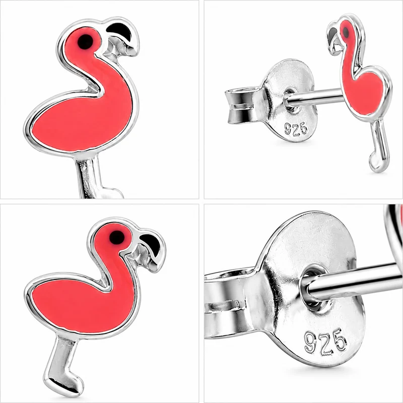 LUISIA® Ohrstecker "Flamingo" E-15550 - 925 Sterling Silber