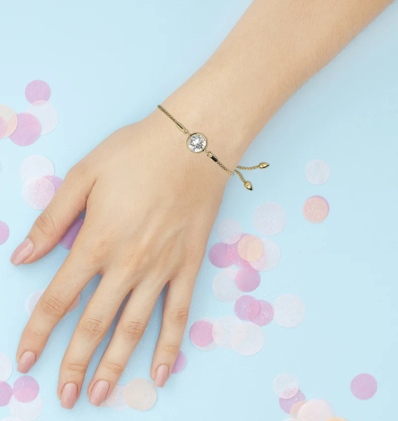 LUISIA® Armband "Ciri" mit Premium Kristallen - Silber / Light Rose
