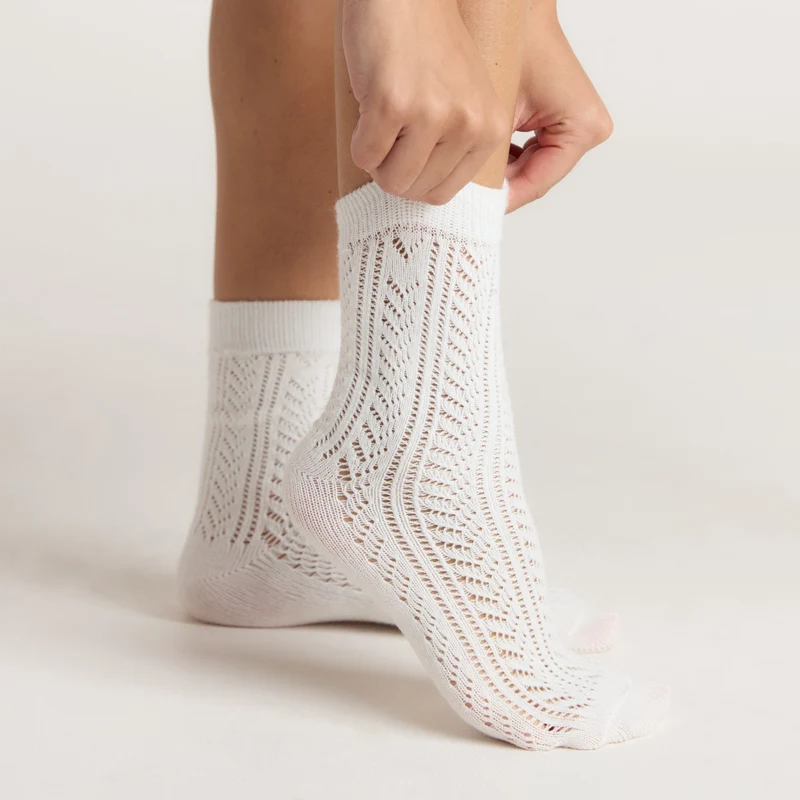 Pointelle Socken (3er-Pack) - Bunt