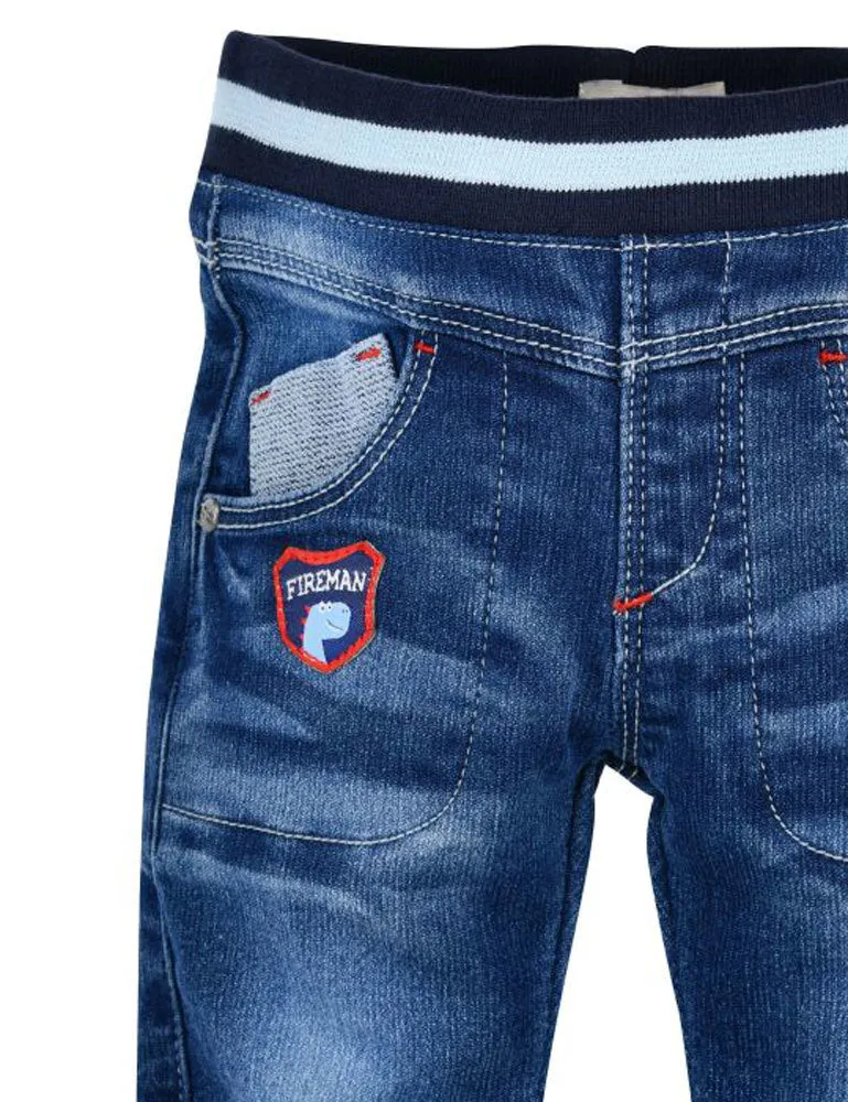 BONDI Lange Jeans "Dino" für Jungen 91435 | Baby Kinder Jogg Denim - Blau