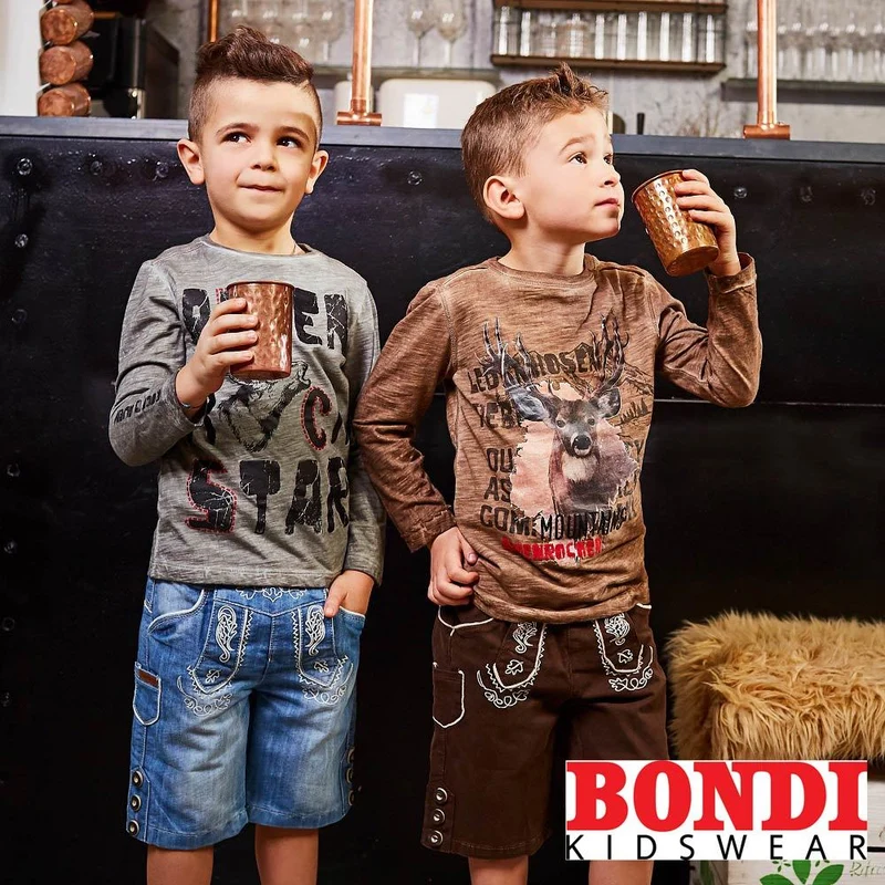 BONDI Lange Jeans "Dino" für Jungen 91435 | Baby Kinder Jogg Denim - Blau