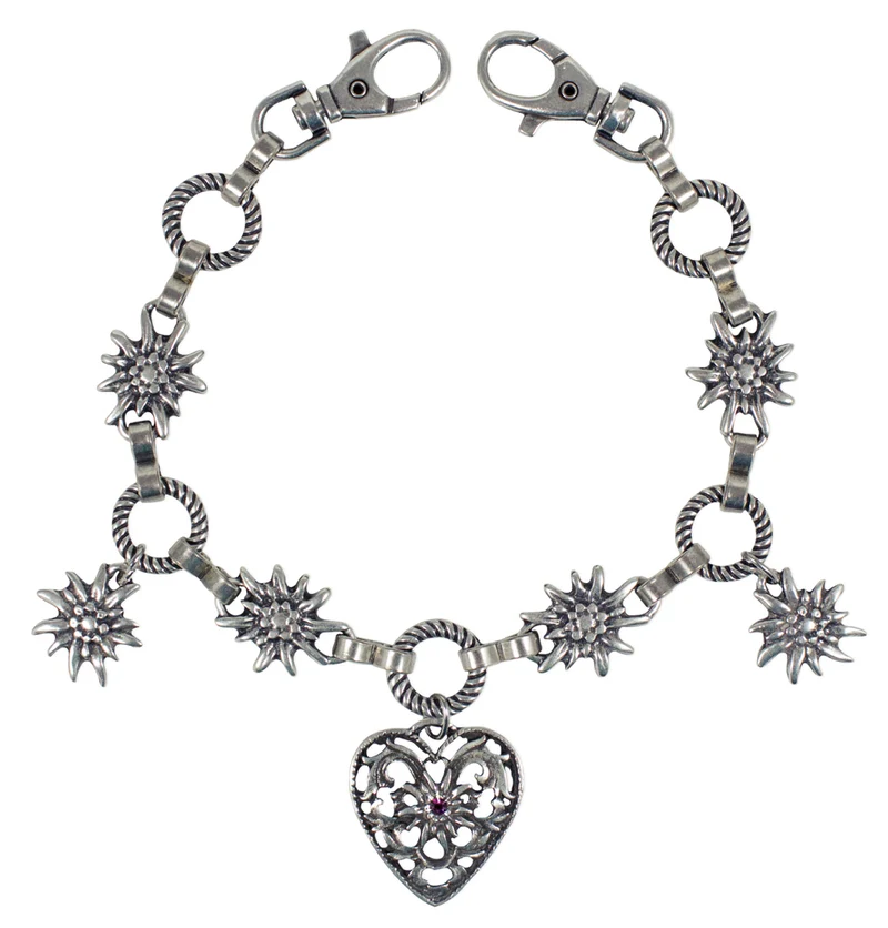 Charivari Kette mit Herz - Pflaume